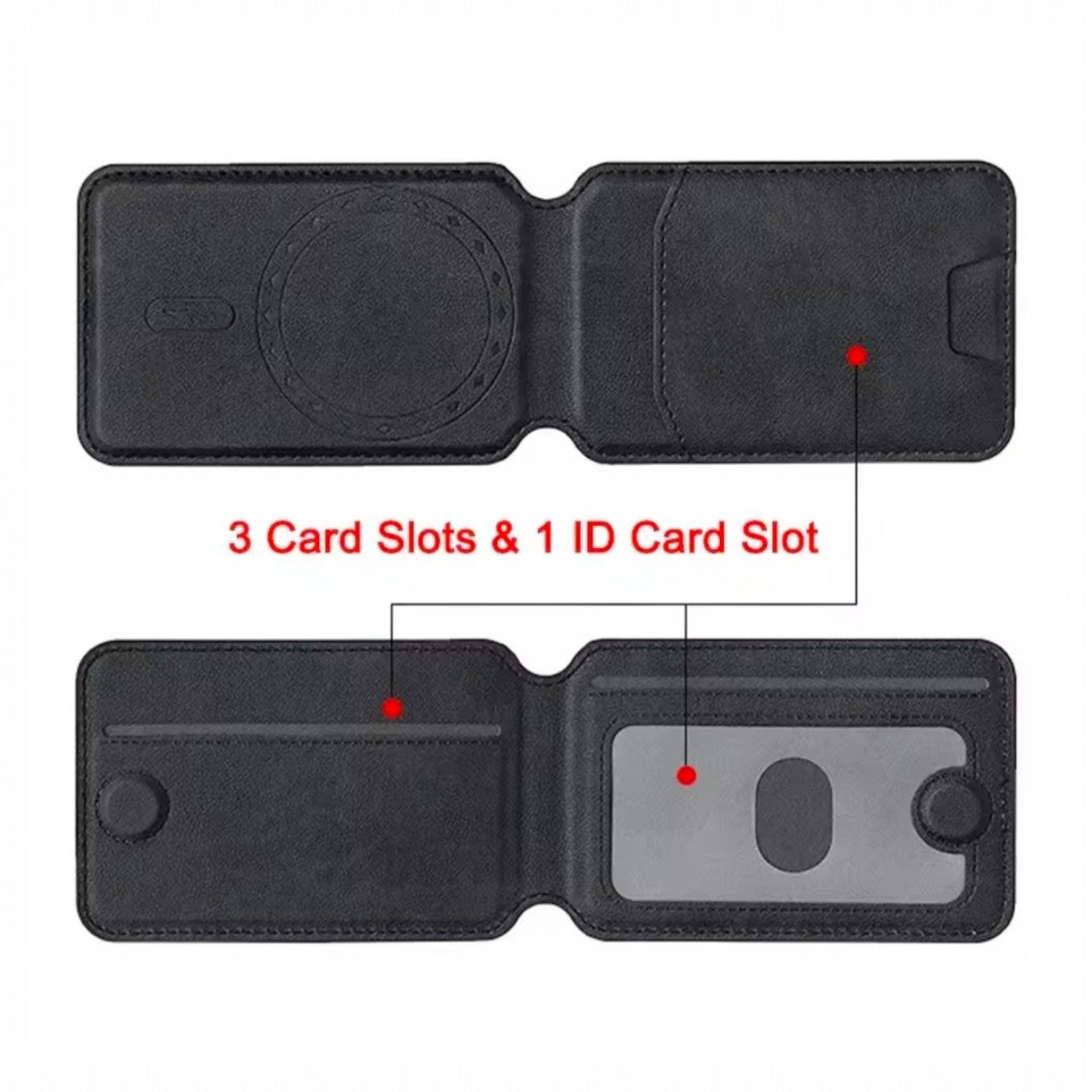Mobile Magnetic Card Holder Wallet with Box – Slim 3 Card Slots