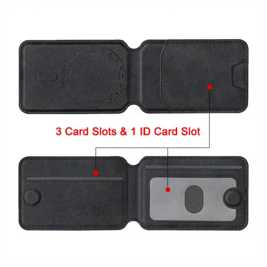 Mobile Magnetic Card Holder Wallet with Box – Slim 3 Card Slots