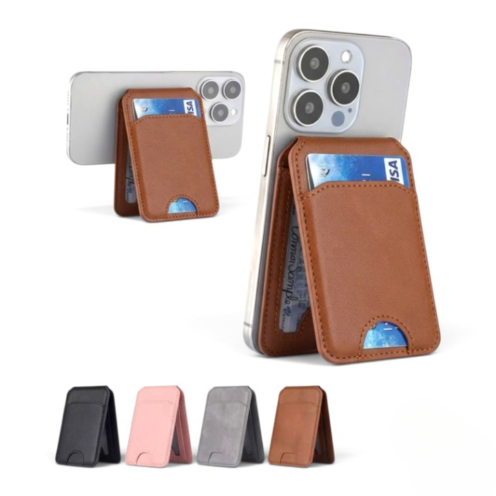 Mobile Magnetic Card Holder Wallet with Box – Slim 3 Card Slots