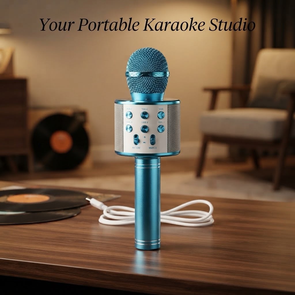 Kids Microphone For Singing, Wireless Bluetooth Karaoke Microphone & Speaker