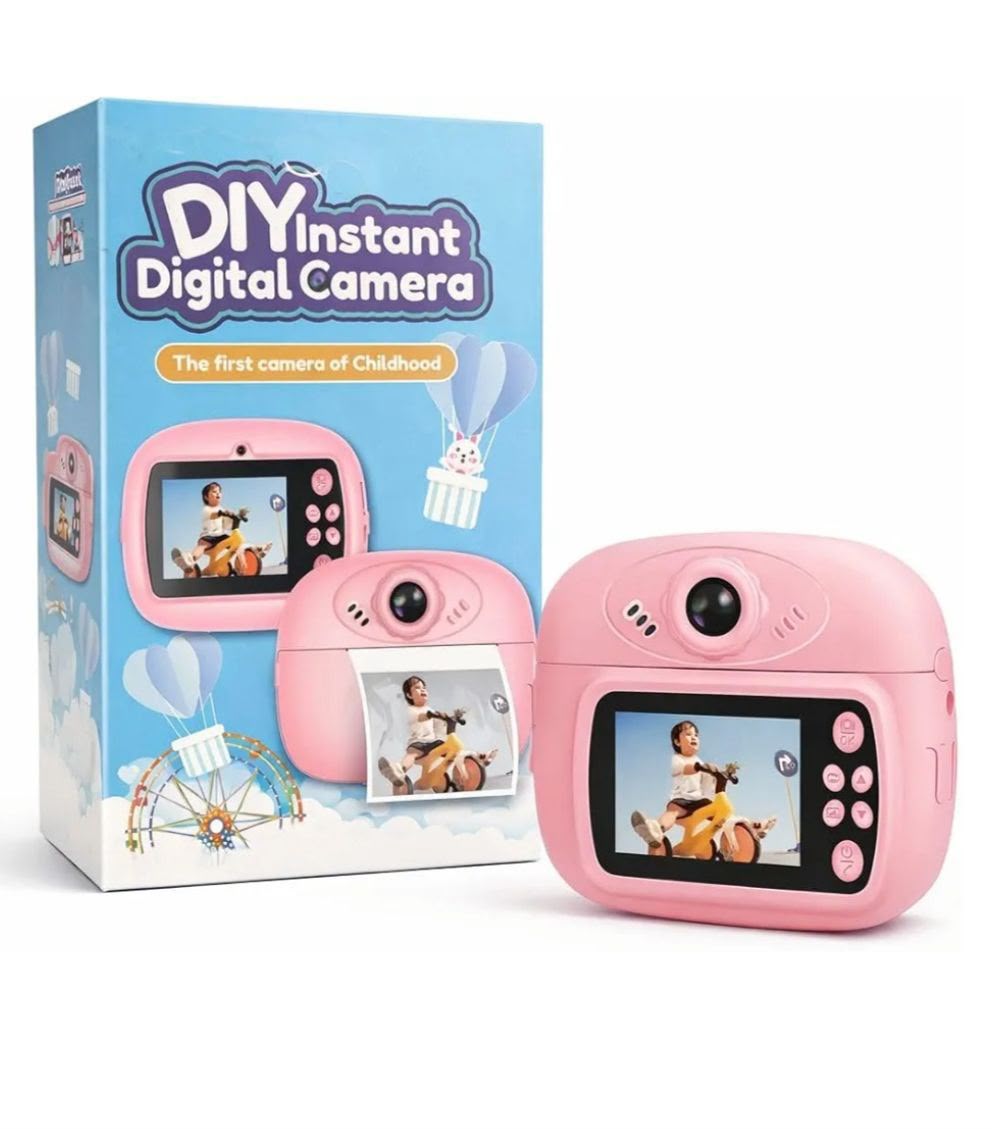 Kids DIY Instant Digital Camera With Photo Printing (Random Color)