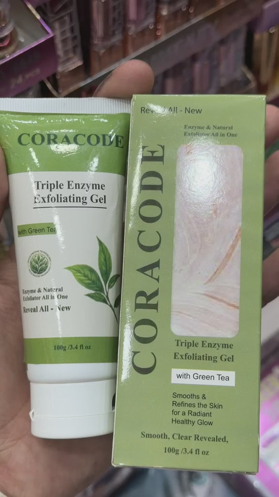 Coracode Triple Enzyme Exfoliating Gel With Green Tea - 100g